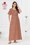 Purvi Nighty Vol 1 By Ganpati Cotton Printed Night Wear Nighty Wholesale Price In Surat